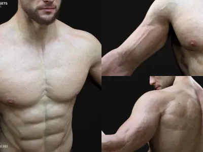 Lifelike Male Base 3D Model Low-poly 3D model