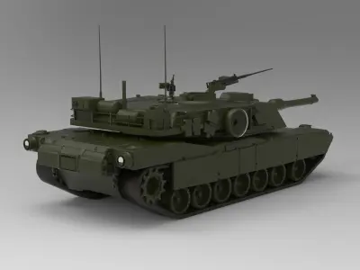 Abrams M1A1 Tank 3D model