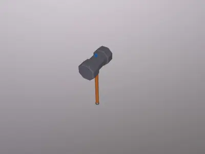 Hammer Low-poly 3D model 38