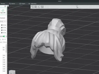 Custom3Dprint Minifigure Accessory - Minifigure Hair S3 - 06 3D print model