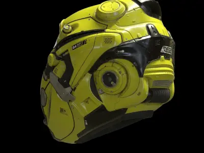 Sci-Fi Helmet 3D model shop