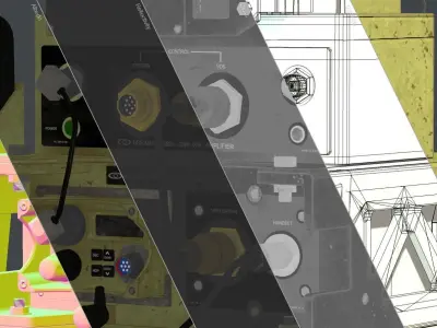 3D PRC-2082 Radio station Low-poly 3D model