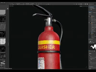 Fire Extinguisher Low-poly 3D model 33