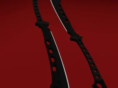 Ultra light modern machete Low-poly 3D model