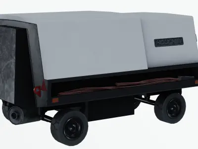 Houchin Aircraft GPU Low-poly 3D model