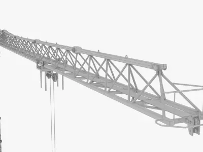 Tower Crane Low-poly 3D model get