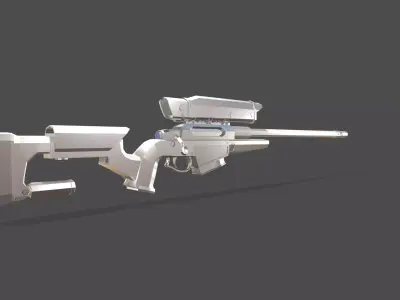 Sniper Gun  Low-poly 3D model