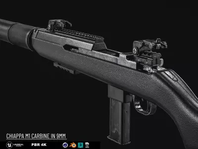 M1-9 MBR 9mm Luger 19 Low-poly 3D model