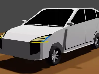 3D SUV Car 1a Low-poly 3D model