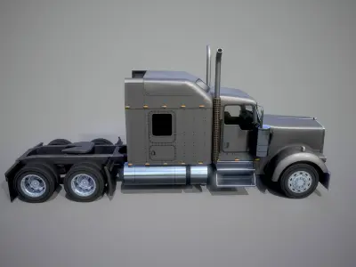 American Truck 9 and upgrades - Mobile Asset Low-poly 3D model Low-poly 3D model