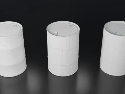 Rusty Oil Drum Free low-poly 3D model