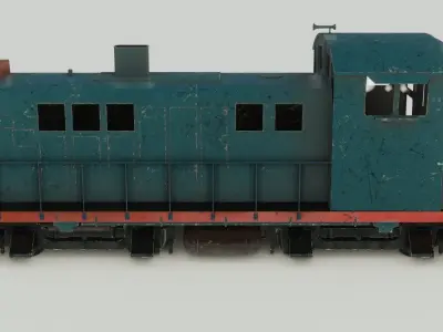 Diesel locomotive 3D model Low-poly 3D model buy