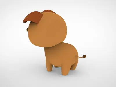 Cartoon Bear v001 character  3D model