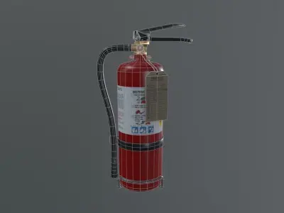 Game-ready Fire Extinguisher Prop Low-poly 3D model