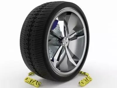 ORTAS CAR WHEEL RIM 103 GAME READY WHEEL RIM TIRE 3D model