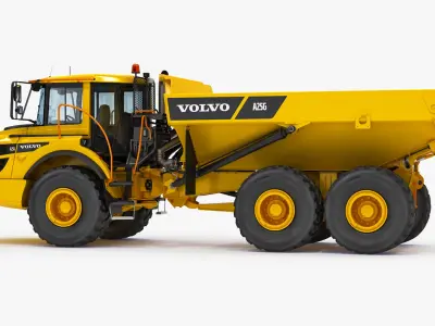 Articulated Truck VOLVO A25G Rigged 3D model