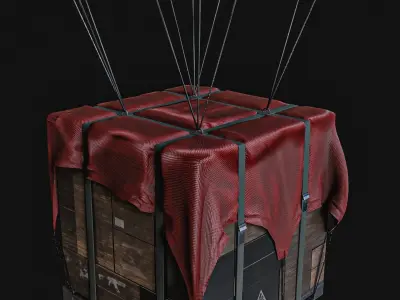 Airdrop Military Low-poly 3D model