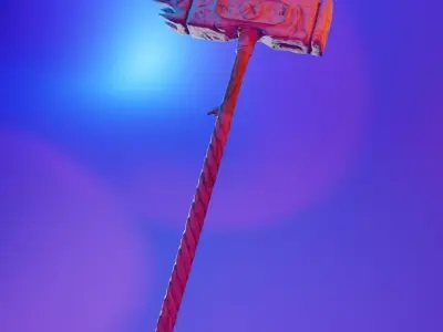 Warhammer fortnite axe Free low-poly 3D model