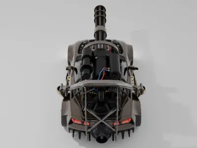 Battle Car Animation Free 3D model