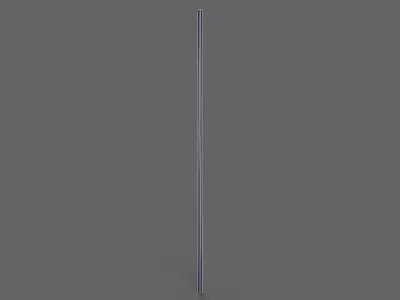 PBR Wushu Stick Blue Low-poly 3D model