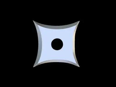 Shuriken letter j 3D print model