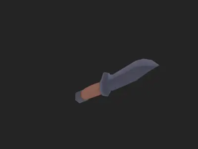 Painterly Hunting Knife Low-poly 3D model