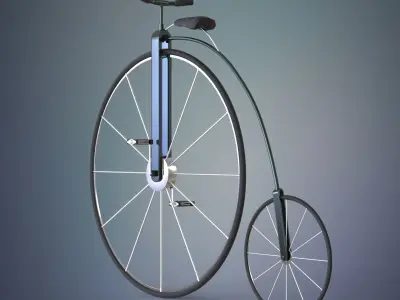 Penny farthing bicycle 3D model buy