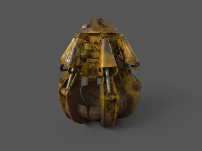 Clamshell Bucket Low-poly 3D model