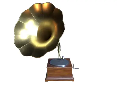 gramophone 3D model 3