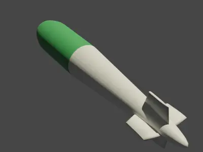British Explosive Ordnance DP 12000lb Tallboy bomb Low-poly 3D model