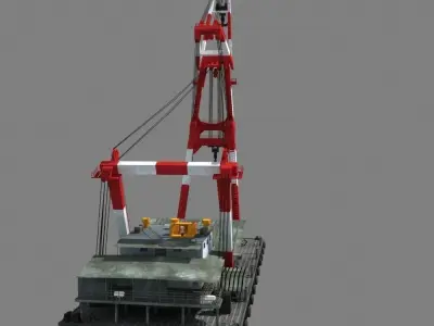 Floating Crane 3D model