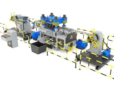 Industrial mechanical press-stamping machine tool AV6230 3D model purchase