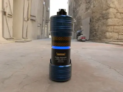 Flash Bang Grenade - Game Ready - Low Poly 3D Model 3D model