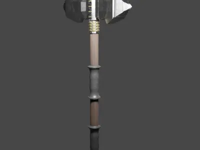Two-headed war Hammer 3D model
