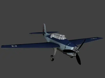 Grumman TBM Avenger Low-poly 3D model