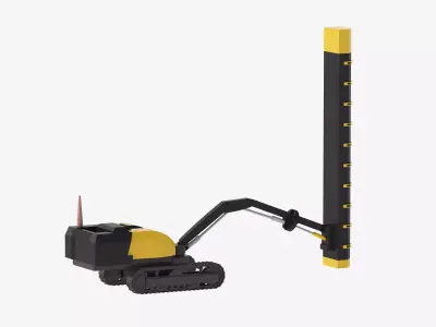 Drill Rig T20 Canopy Simplified Low-poly 3D model