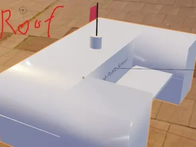 School Low Poly Model Free low-poly 3D model