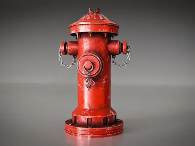 Realistic Fire Hydrant  3D model