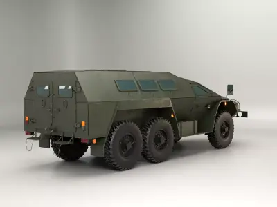 SBA-60-K2 Bulat Low-poly 3D model