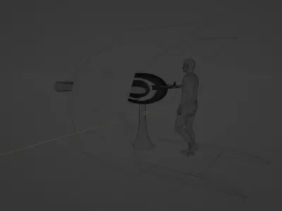Protective shelter for the gun 3D model
