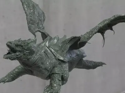 Turtle Dragon spiked back 3D 3D model