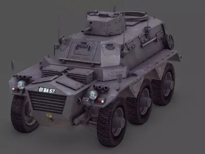  FV603 Saracen Armored Personnel Carrier British Army Cold War Low-poly 3D model