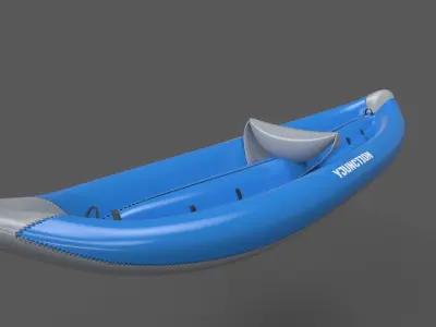 Game Ready Kayak kingston inflatable canoe Low-poly 3D model