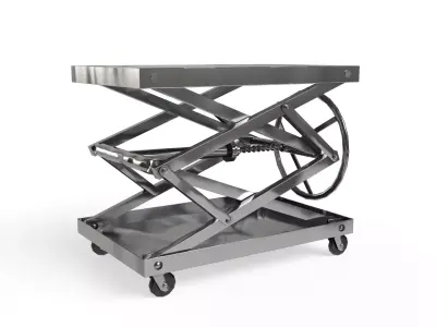Industrial Scissor Lift Table DiningCar 03 - MorisonDesign Free low-poly 3D model