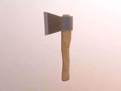 PBR Low-Poly Axe Game Ready Free low-poly 3D model