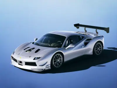 Ferrari 488 Challenge Evo 2020 Low-poly 3D model