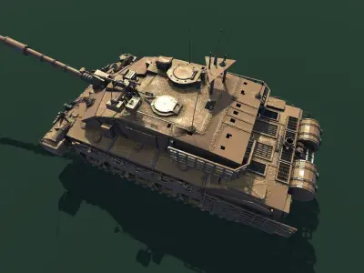 Chellendger tank Low-poly 3D model