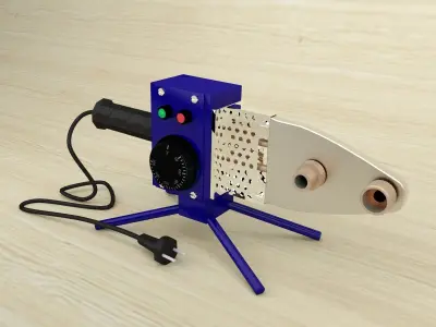 Soldering iron for PVC pipes 3D model