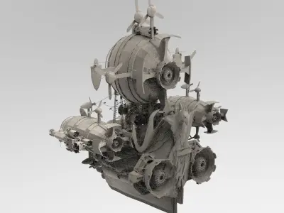 Desert Explorer Airship  3D model