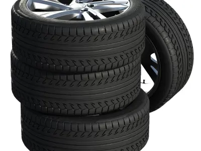 Volkswagen wheels 3D model by zifir3d - Textured